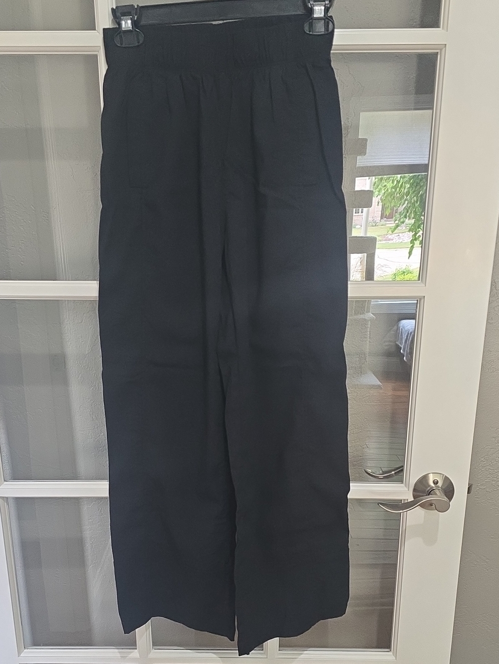 Shein Black Wide-Leg Elastic Waist Pants